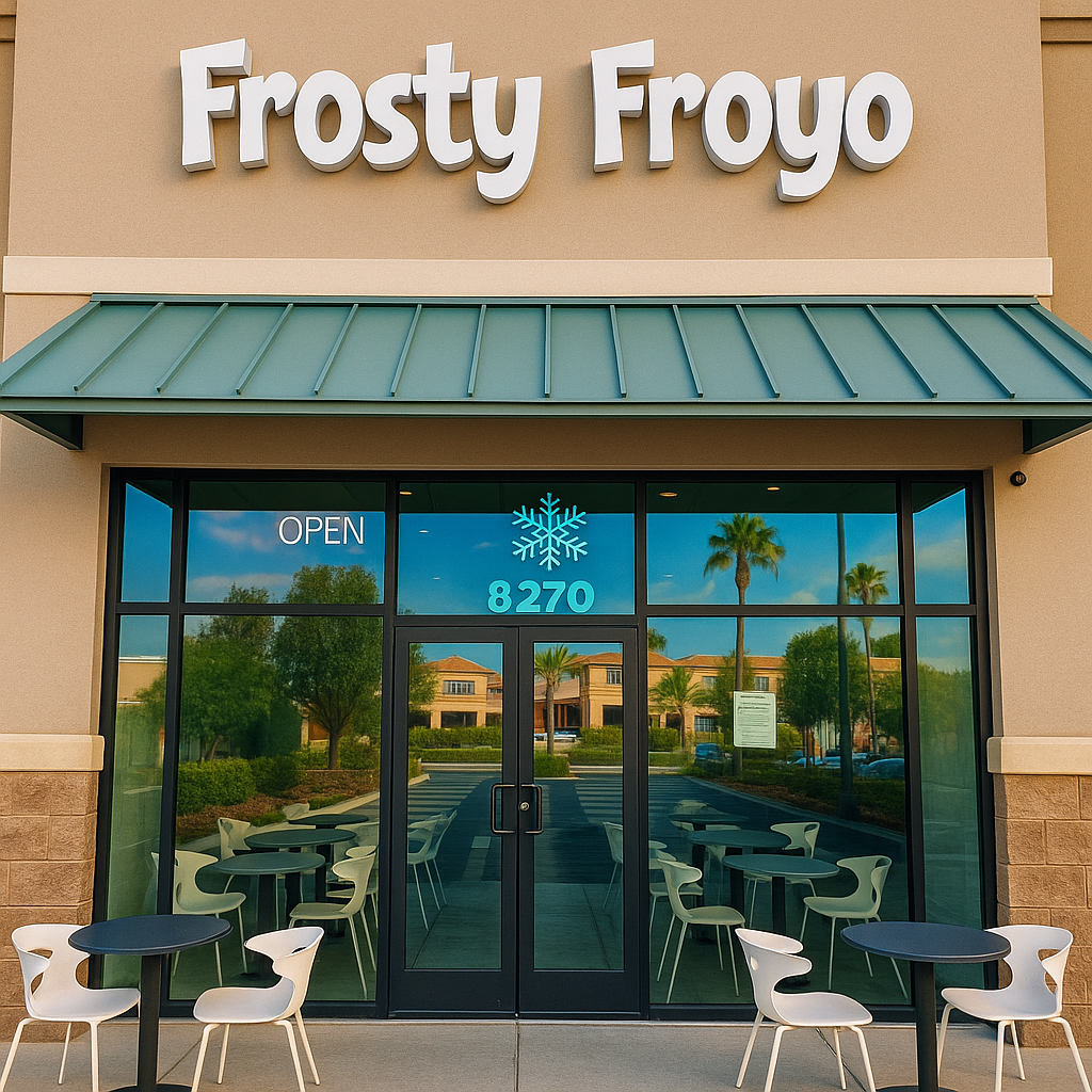 Frosty Froyo storefront in Champions Gate near Disney World